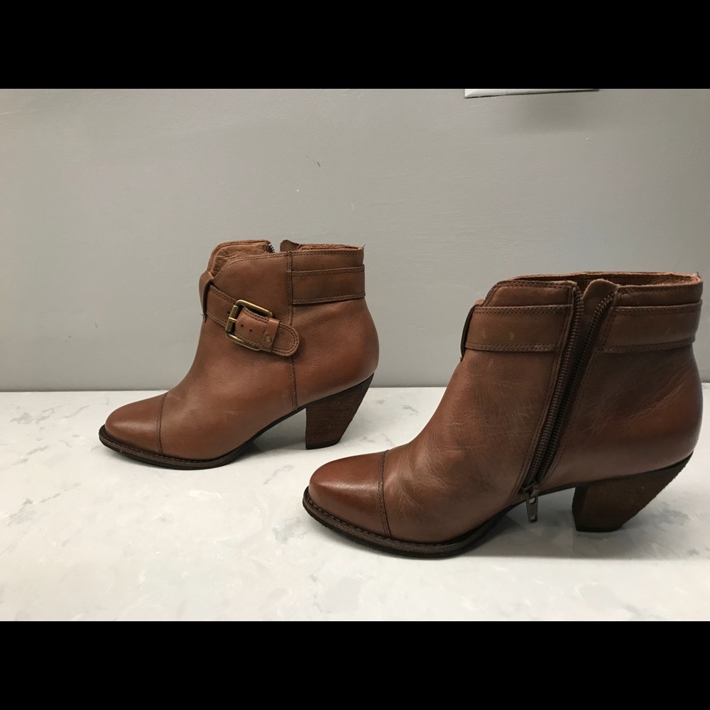 Brown ankle booties